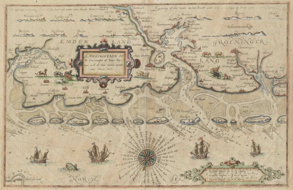 1588 Zeekaart Waddenkust